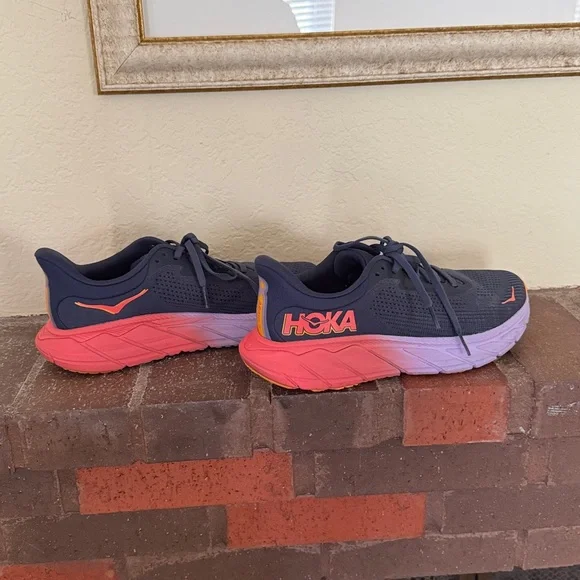 Hoka Blue, purple, coral Running Shoes like new - Picture 2 of 6
